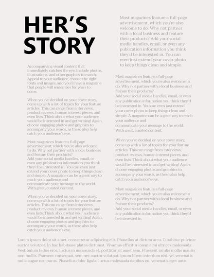Her's Story Article (Article Recreation Exercise 2)